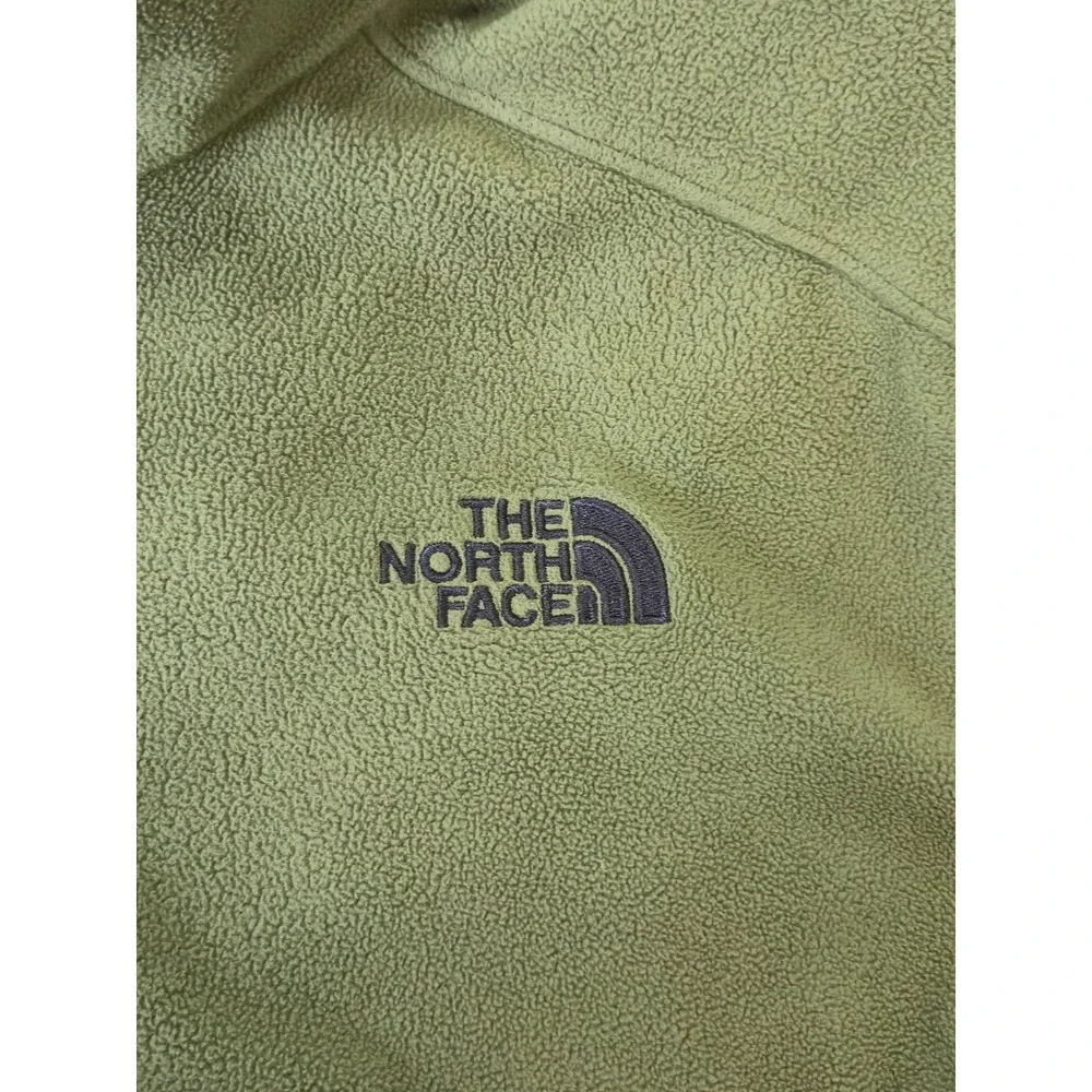 The North Face Mens Full Zip Fleece Jacket Olive Green Black A7SP FW14 Large